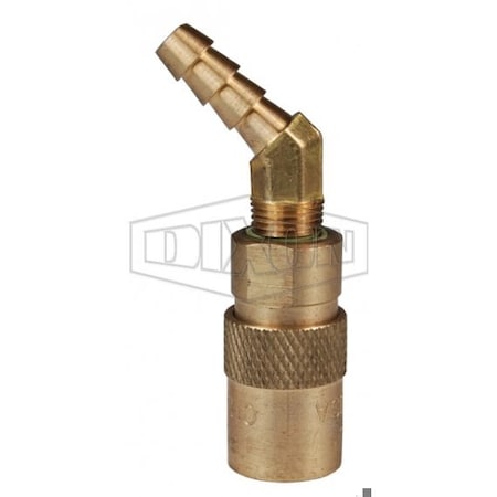 Dixon DQC CM Industrial Mold Interchange Unvalved Coupler, 1/4 in Nominal, Hose Barb, Brass 2CM4S2-B-E